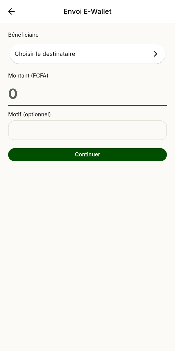 Envoi vers Mobile Money
