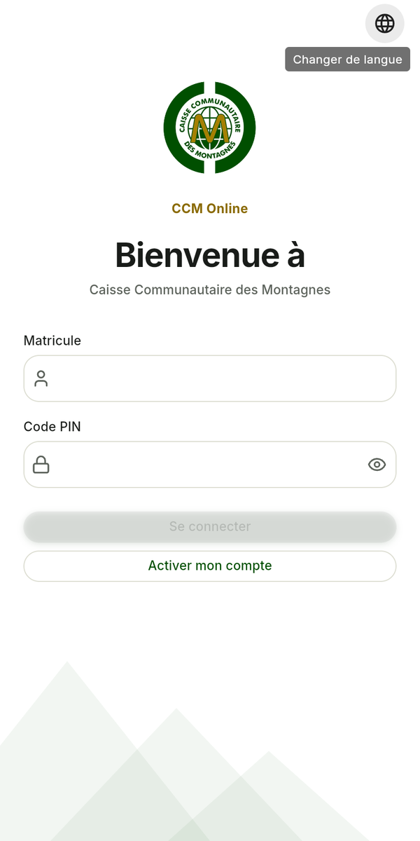 Bouton « Activer mon compte » sur la page de connexion